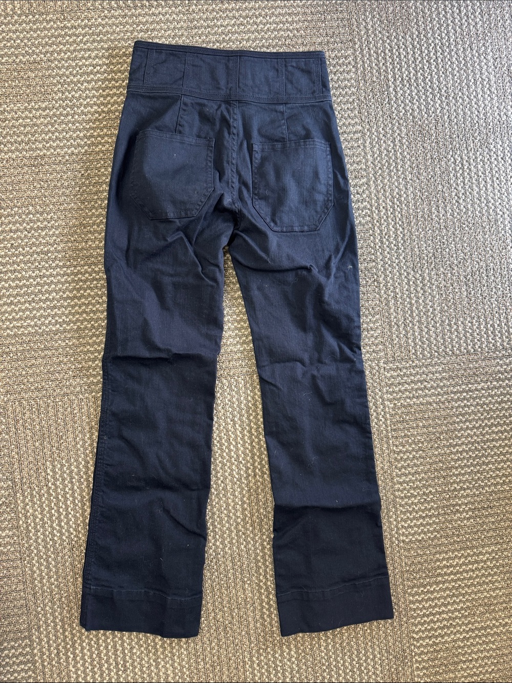 NWT Ulla Johnson Ellis High Waisted Cotton Pant in Midnight Blue, size 0 - Picture 7 of 7